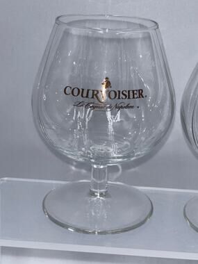 Courvoisier Brandy Snifters Le Cognac de Napoleon Glass Set of 2